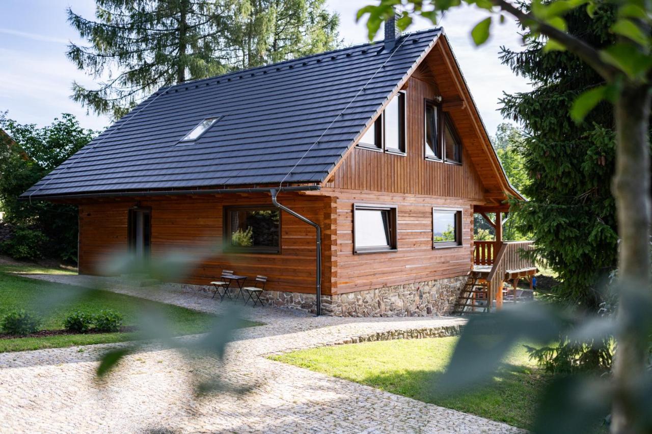 Moderni Sumavska Roubenka S Vyhledem Na Boubin Villa Vimperk Exteriör bild
