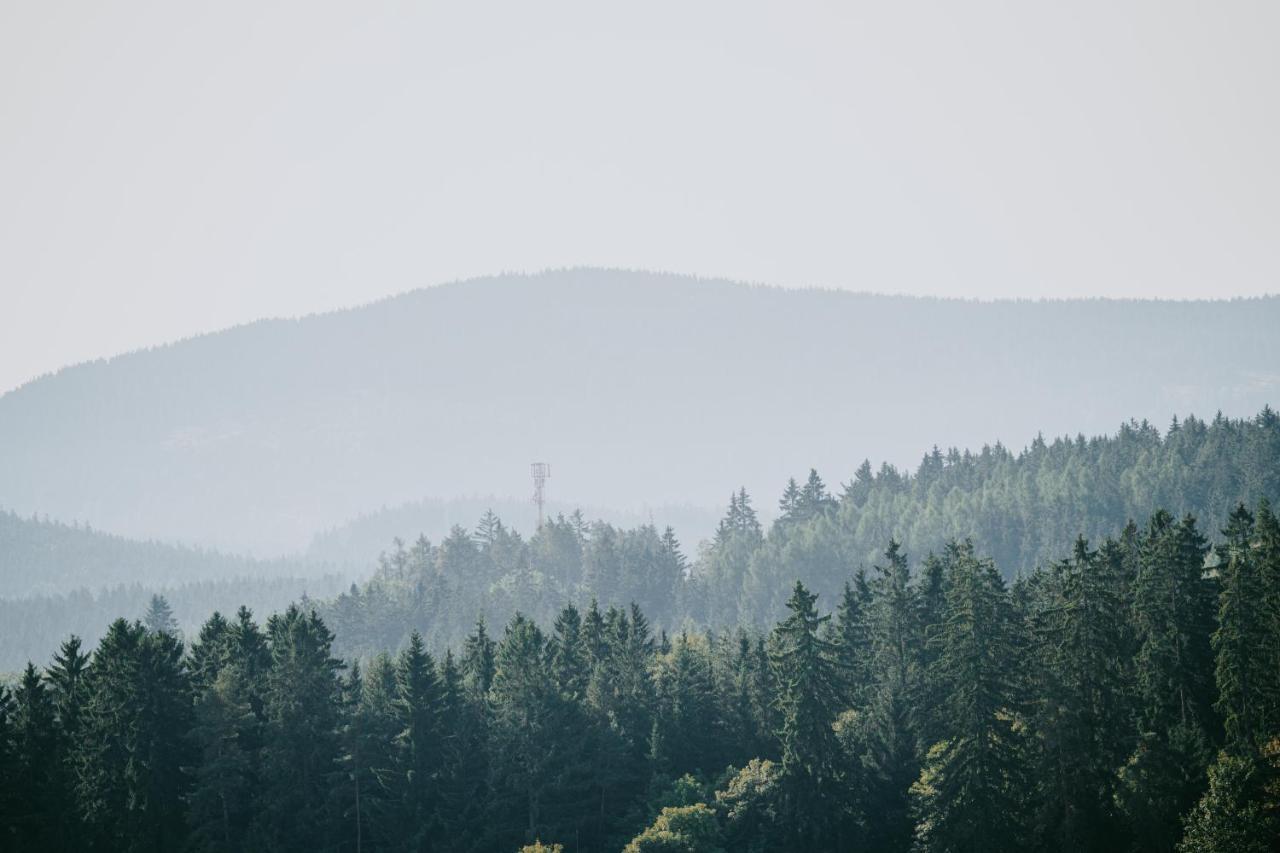 Moderni Sumavska Roubenka S Vyhledem Na Boubin Villa Vimperk Exteriör bild