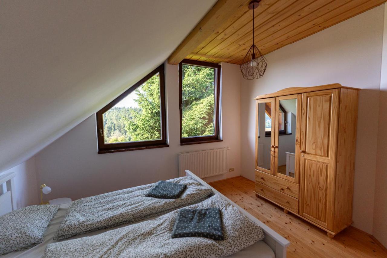 Moderni Sumavska Roubenka S Vyhledem Na Boubin Villa Vimperk Exteriör bild